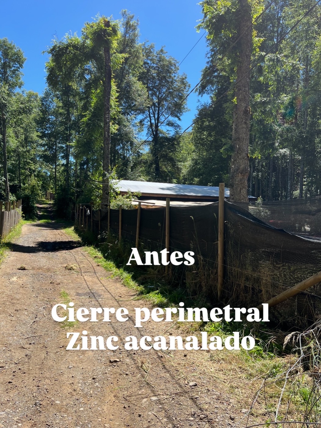 Antes de instalar cierre perimetral de zinc acanalado